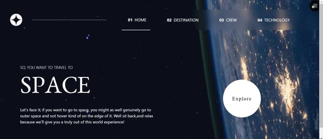 Space Tourism Website